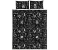 Black And White Supernatural Wicca Print Quilt Bed Set