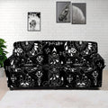 Black And White Supernatural Wicca Print Sofa Cover