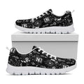 Black And White Supernatural Wicca Print White Running Shoes