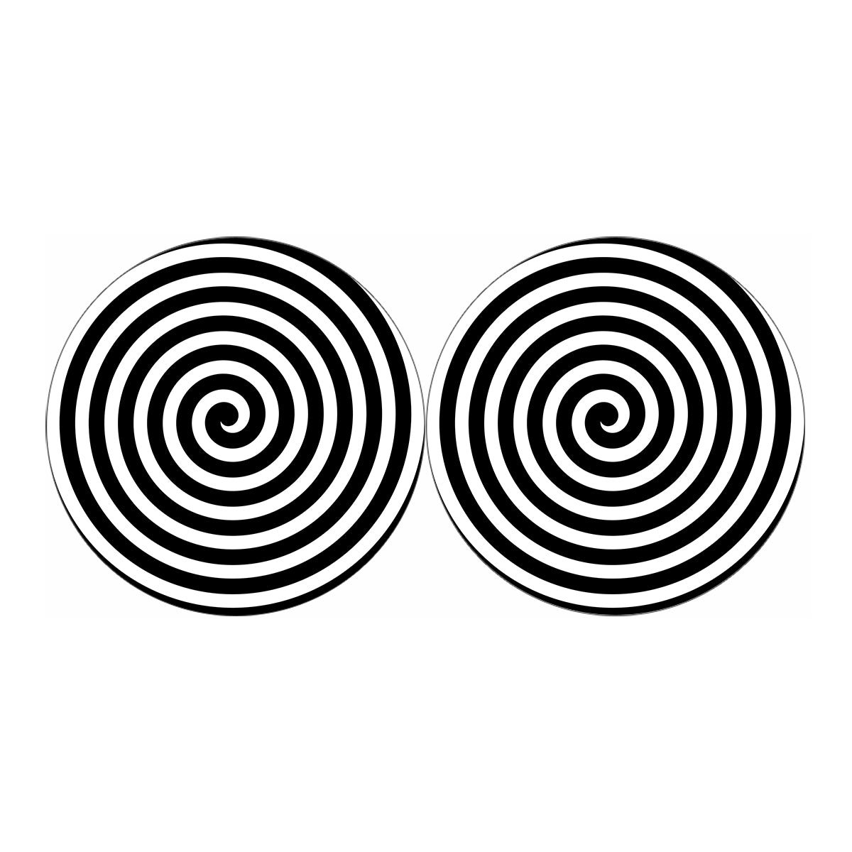 Black And White Swirl Illusion Print Car Coasters