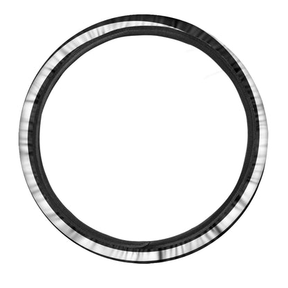 Black And White Swirl Illusion Print Car Steering Wheel Cover