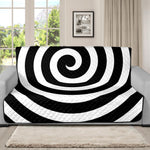 Black And White Swirl Illusion Print Futon Protector