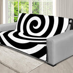 Black And White Swirl Illusion Print Futon Protector