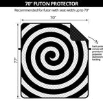 Black And White Swirl Illusion Print Futon Protector