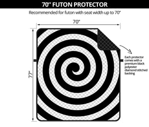 Black And White Swirl Illusion Print Futon Protector