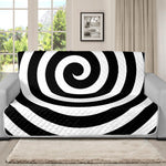 Black And White Swirl Illusion Print Futon Protector