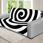 Black And White Swirl Illusion Print Futon Protector