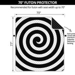 Black And White Swirl Illusion Print Futon Protector