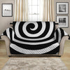 Black And White Swirl Illusion Print Loveseat Protector