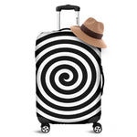 Black And White Swirl Illusion Print Luggage Cover