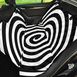 Black And White Swirl Illusion Print Pet Car Back Seat Cover