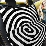 Black And White Swirl Illusion Print Pet Car Back Seat Cover