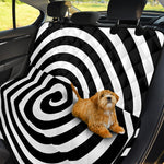 Black And White Swirl Illusion Print Pet Car Back Seat Cover