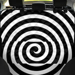 Black And White Swirl Illusion Print Pet Car Back Seat Cover