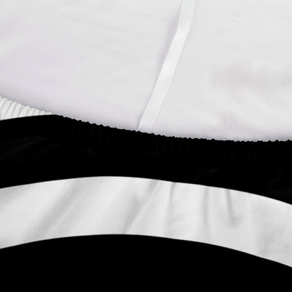 Black And White Swirl Illusion Print Sofa Cover