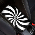 Black And White Swirl Print Car Center Console Cover