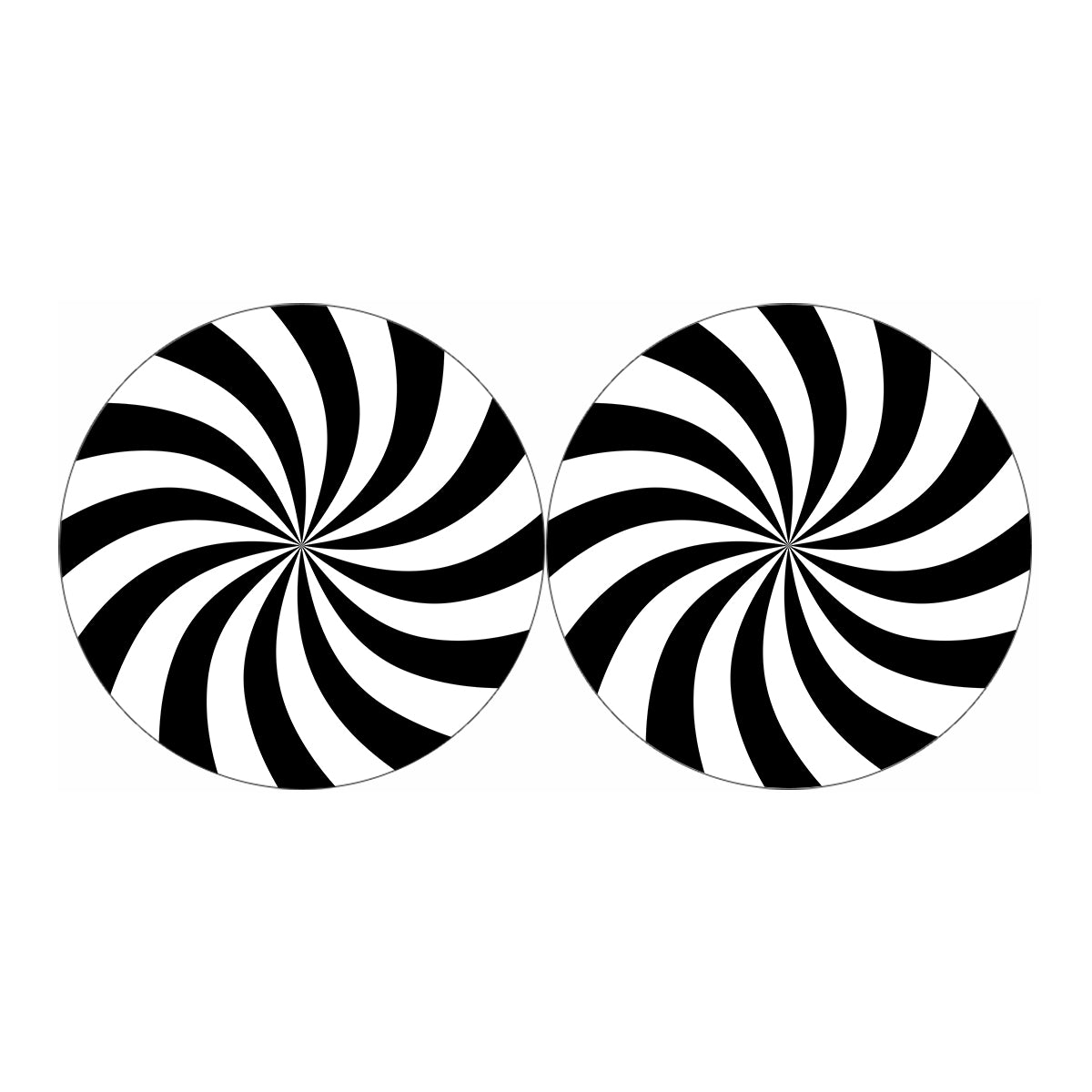 Black And White Swirl Print Car Coasters