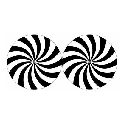 Black And White Swirl Print Car Coasters