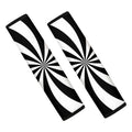 Black And White Swirl Print Car Seat Belt Covers