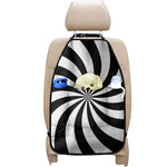 Black And White Swirl Print Car Seat Organizers
