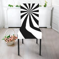 Black And White Swirl Print Dining Chair Slipcover