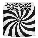 Black And White Swirl Print Duvet Cover Bedding Set