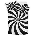 Black And White Swirl Print Duvet Cover Bedding Set