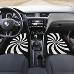 Black And White Swirl Print Front Car Floor Mats