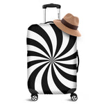 Black And White Swirl Print Luggage Cover