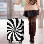 Black And White Swirl Print Luggage Cover