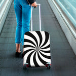 Black And White Swirl Print Luggage Cover