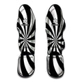 Black And White Swirl Print Muay Thai Shin Guards