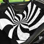 Black And White Swirl Print Pet Car Back Seat Cover
