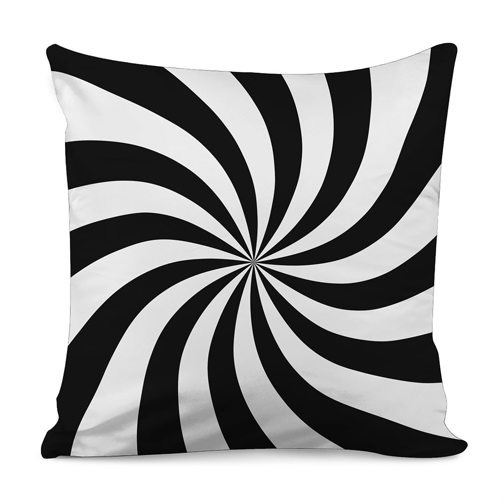 Black And White Swirl Print Pillow Cover