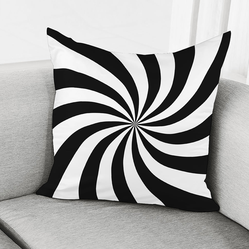 Black And White Swirl Print Pillow Cover