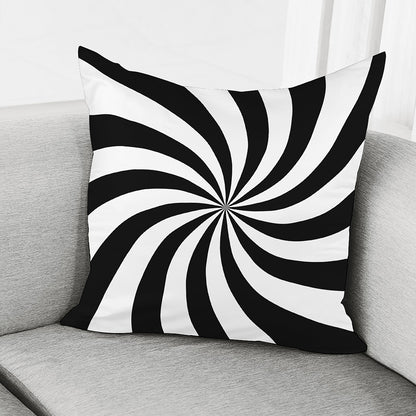 Black And White Swirl Print Pillow Cover