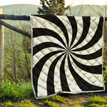 Black And White Swirl Print Quilt