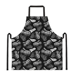 Black And White T-Rex Dinosaur Print Apron