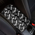 Black And White T-Rex Dinosaur Print Car Center Console Cover