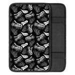 Black And White T-Rex Dinosaur Print Car Center Console Cover