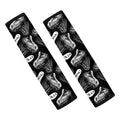 Black And White T-Rex Dinosaur Print Car Seat Belt Covers