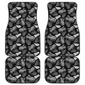 Black And White T-Rex Dinosaur Print Front and Back Car Floor Mats