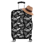 Black And White T-Rex Dinosaur Print Luggage Cover