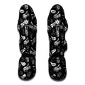 Black And White T-Rex Dinosaur Print Muay Thai Shin Guards