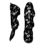 Black And White T-Rex Dinosaur Print Muay Thai Shin Guard