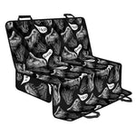 Black And White T-Rex Dinosaur Print Pet Car Back Seat Cover