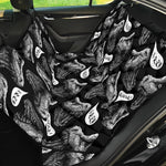 Black And White T-Rex Dinosaur Print Pet Car Back Seat Cover