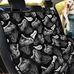 Black And White T-Rex Dinosaur Print Pet Car Back Seat Cover