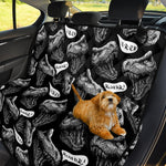 Black And White T-Rex Dinosaur Print Pet Car Back Seat Cover