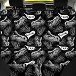 Black And White T-Rex Dinosaur Print Pet Car Back Seat Cover